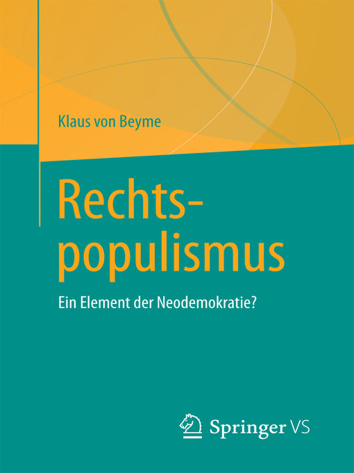 Title details for Rechtspopulismus by Klaus von Beyme - Available